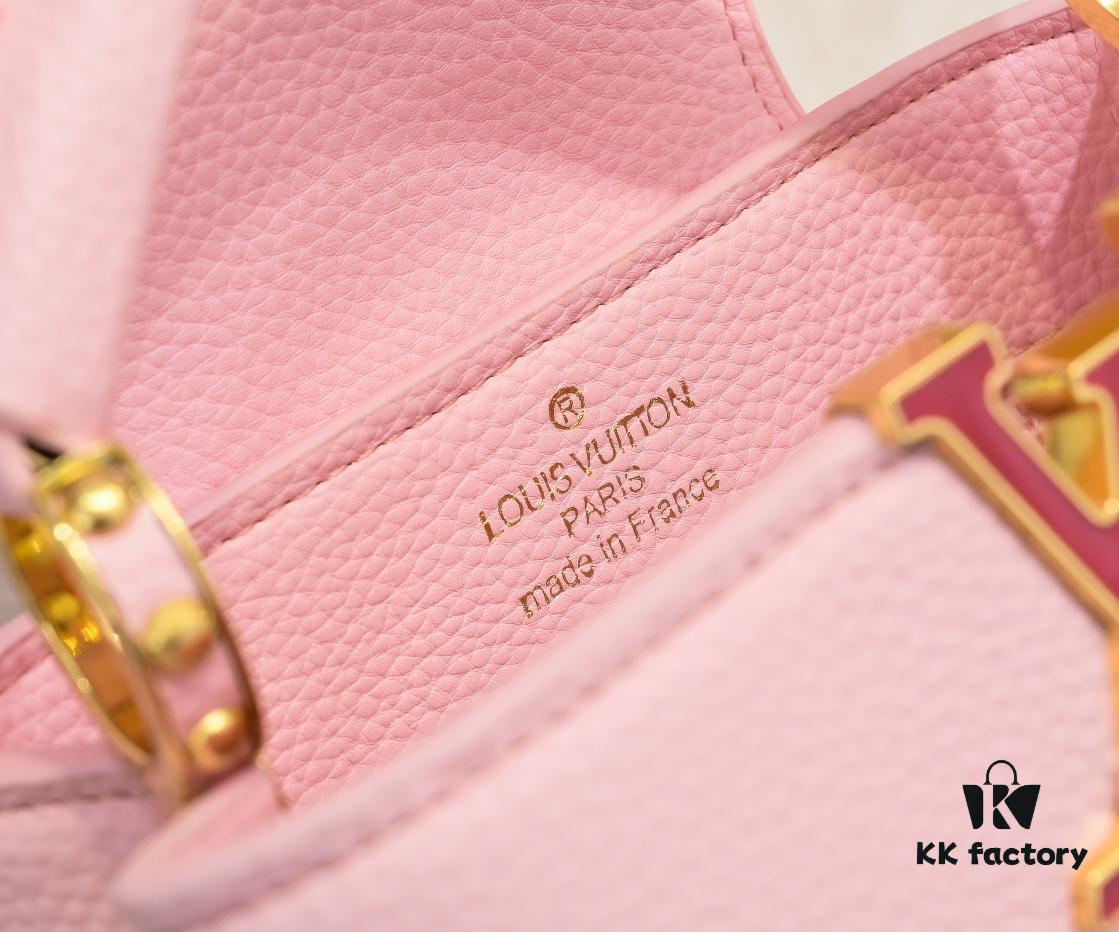 Upgraded M23082 Pink - Full Leather Cap, Na Ying Collection, Qixi Limited Edition / Mini Capucines BB Bag