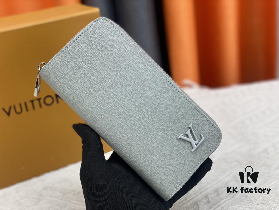 LV Wallet Men's Vertical Zip Wallet Durable Damier Graphite Canvas Elegant Design Multiple Card Slots and Compartments Size 20×10cm M62295/N63095/63548