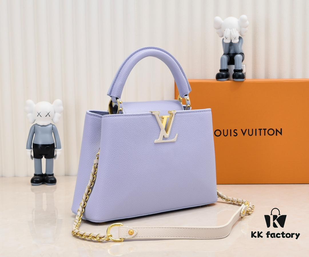 Exclusive On-Site Photos - Factory Price M59512 m59653 Blue Capucines BB Handbag