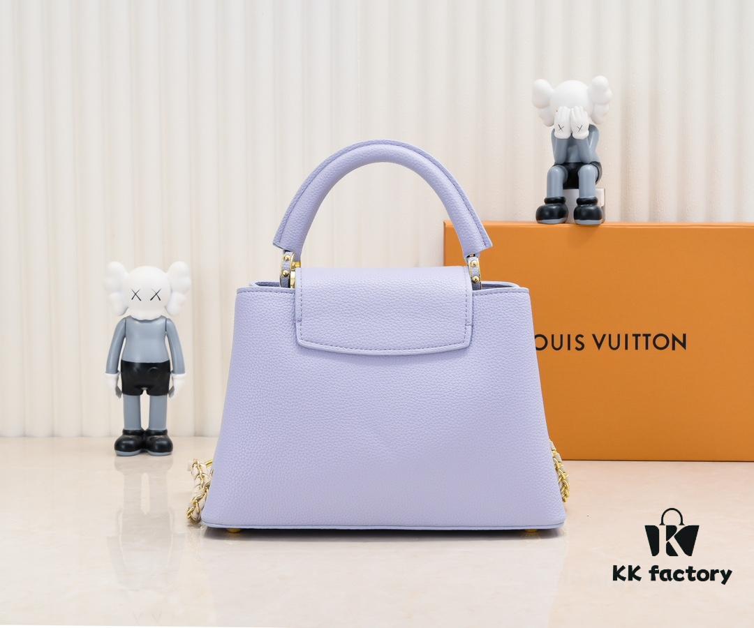 Exclusive On-Site Photos - Factory Price M59512 m59653 Blue Capucines BB Handbag