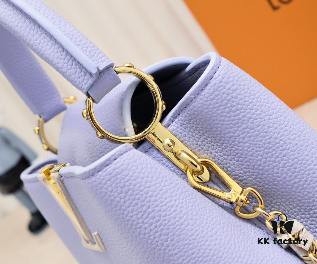 Exclusive On-Site Photos - Factory Price M59512 m59653 Blue Capucines BB Handbag