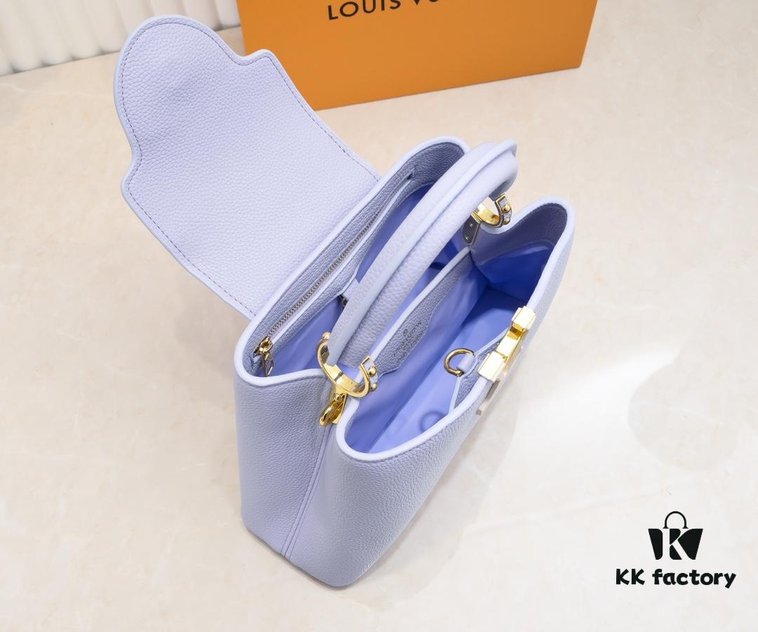 Exclusive On-Site Photos - Factory Price M59512 m59653 Blue Capucines BB Handbag
