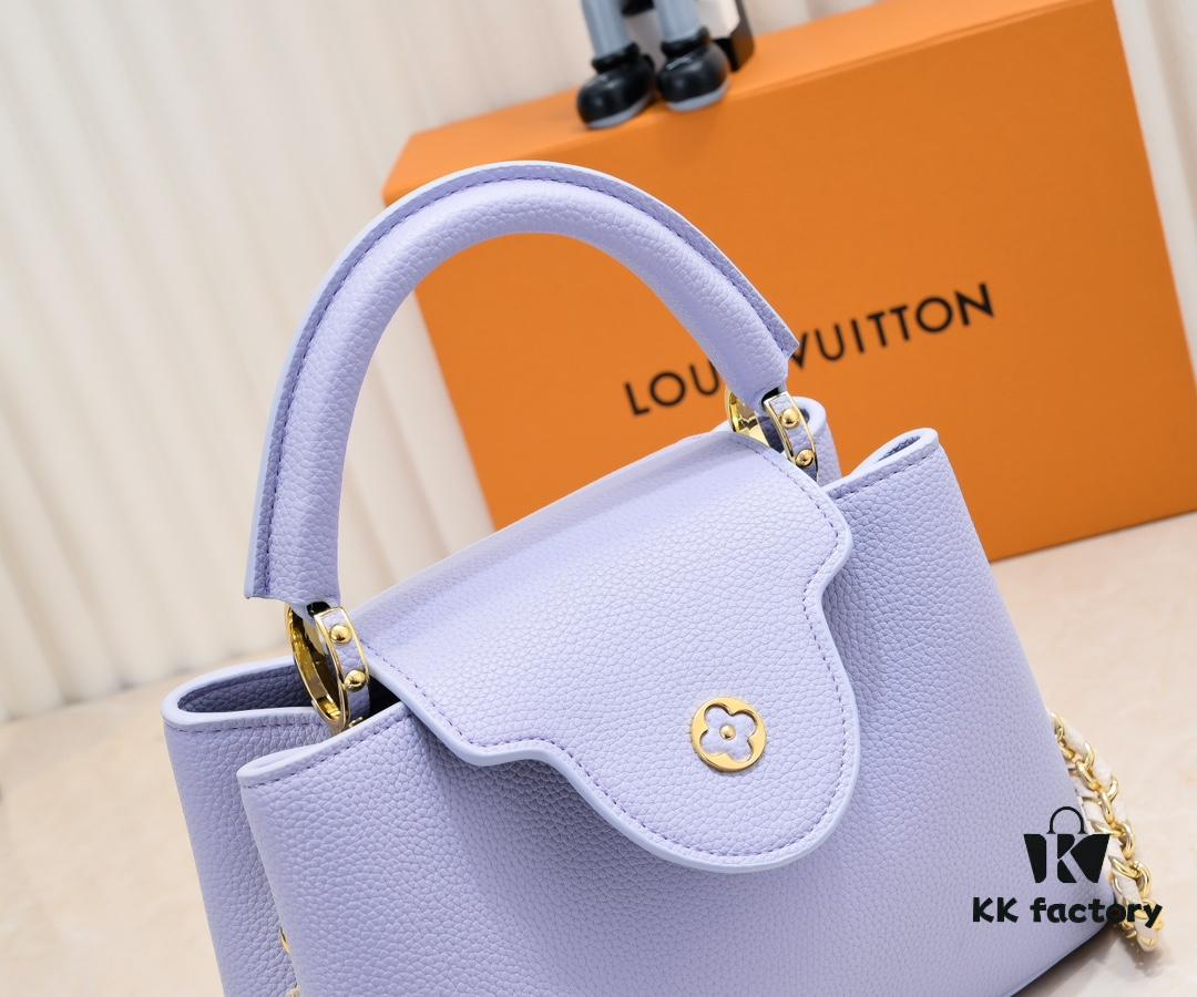 Exclusive On-Site Photos - Factory Price M59512 m59653 Blue Capucines BB Handbag