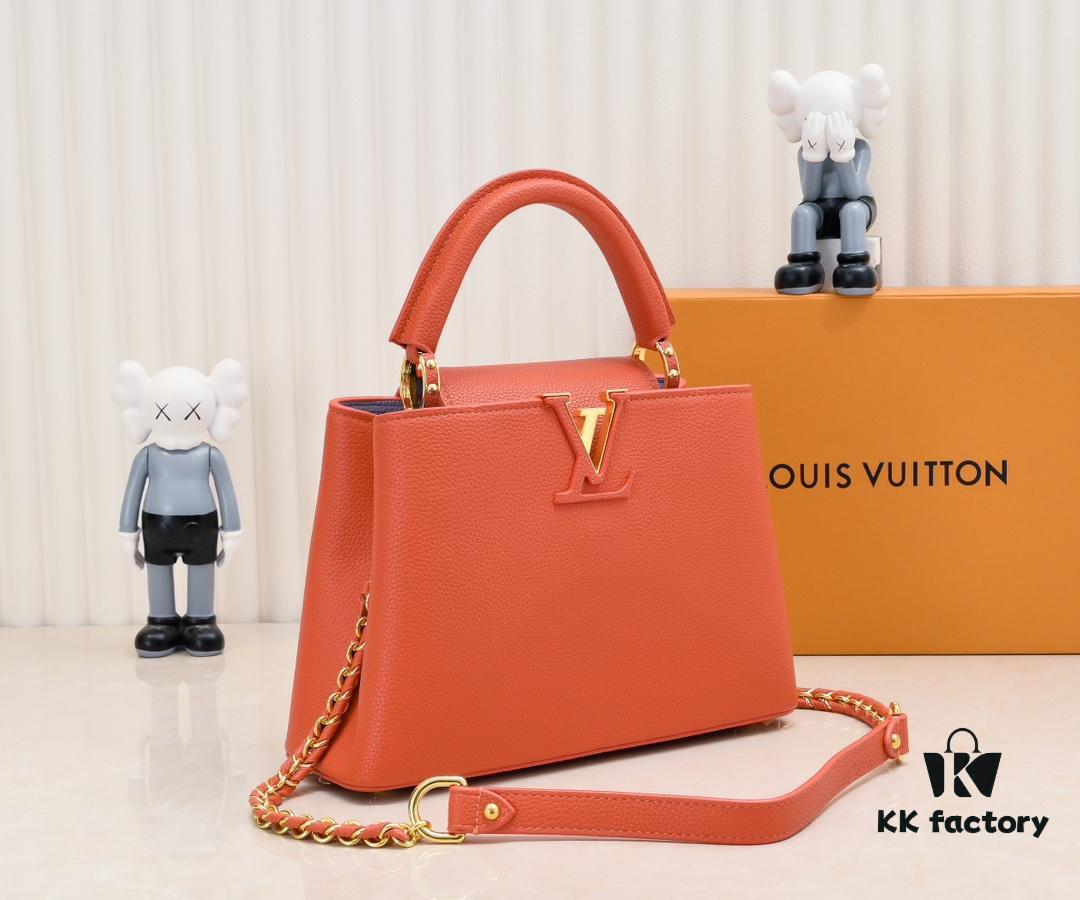 Exclusive On-Site Photo - Factory Price M59512 m59653 Orange Capucines BB Handbag