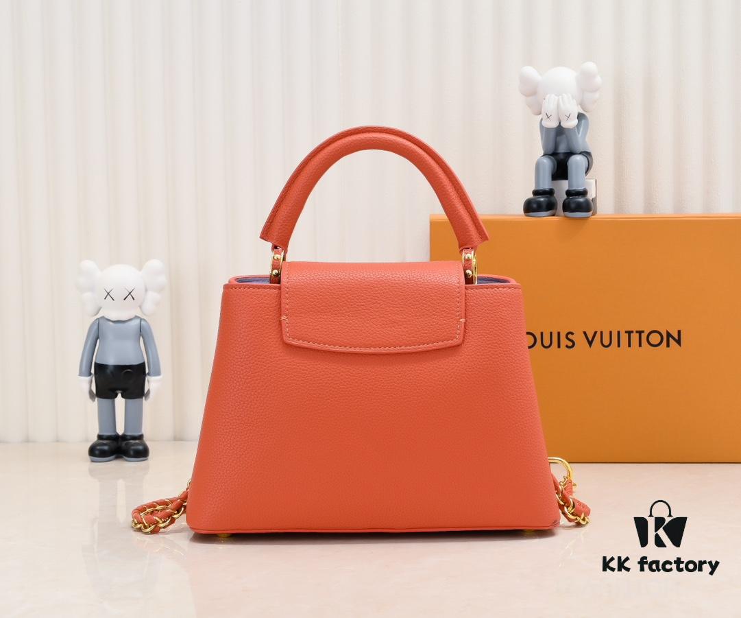 Exclusive On-Site Photo - Factory Price M59512 m59653 Orange Capucines BB Handbag