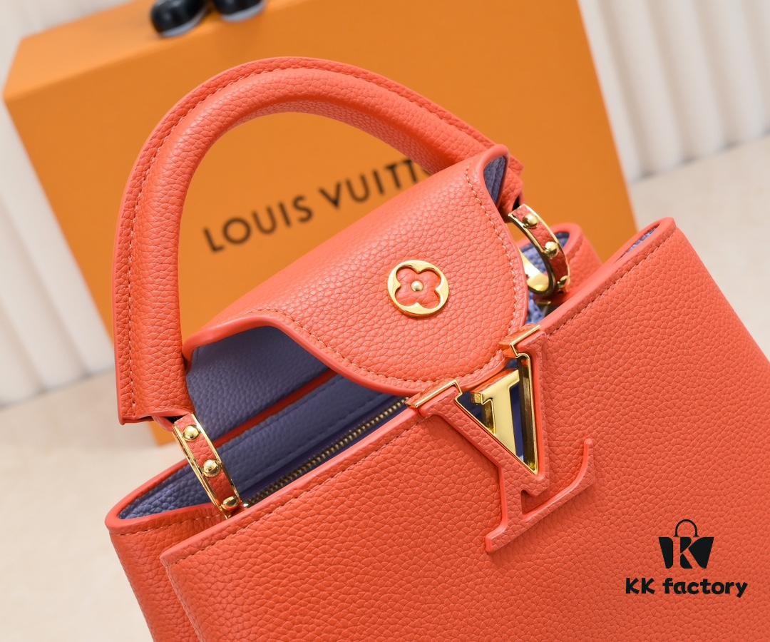 Exclusive On-Site Photo - Factory Price M59512 m59653 Orange Capucines BB Handbag