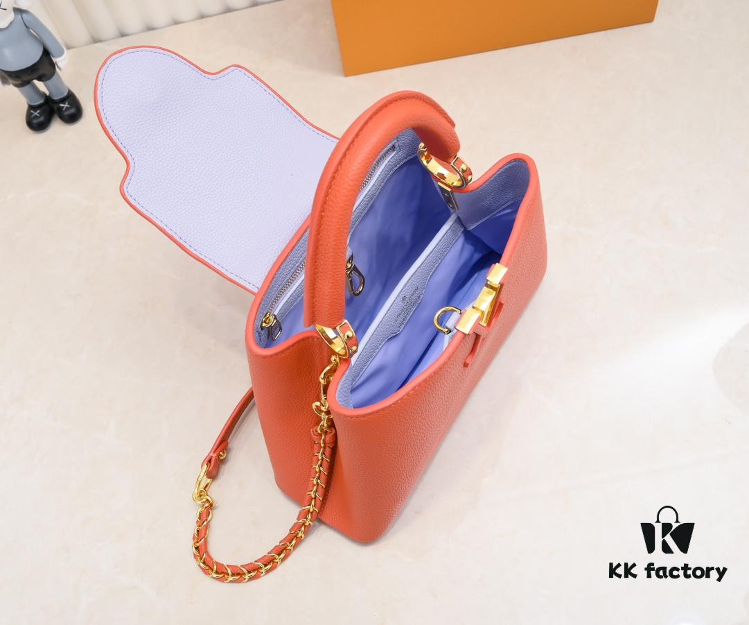 Exclusive On-Site Photo - Factory Price M59512 m59653 Orange Capucines BB Handbag