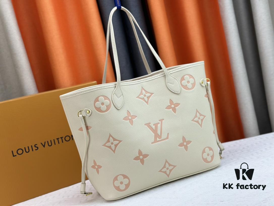 NEVERFULL MM Medium Tote Bag M45684 M45685 M40995 (Embossed) Monogram Canvas Handbag