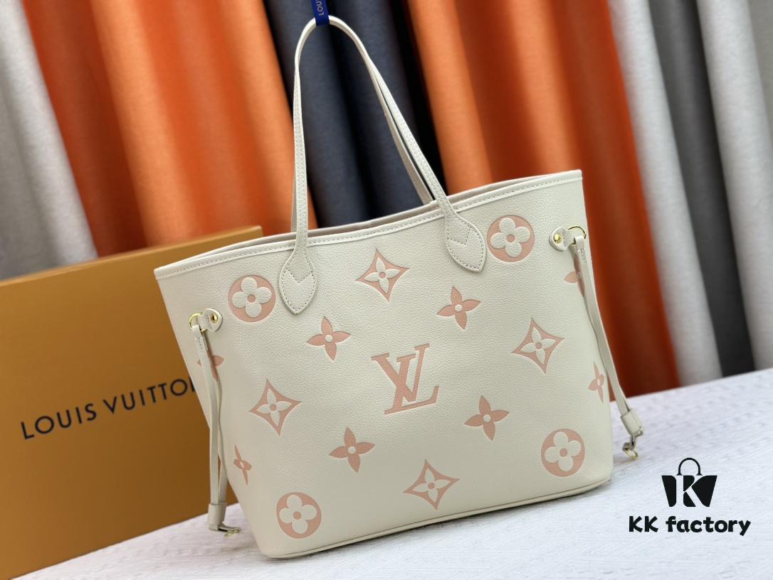 NEVERFULL MM Medium Tote Bag M45684 M45685 M40995 (Embossed) Monogram Canvas Handbag