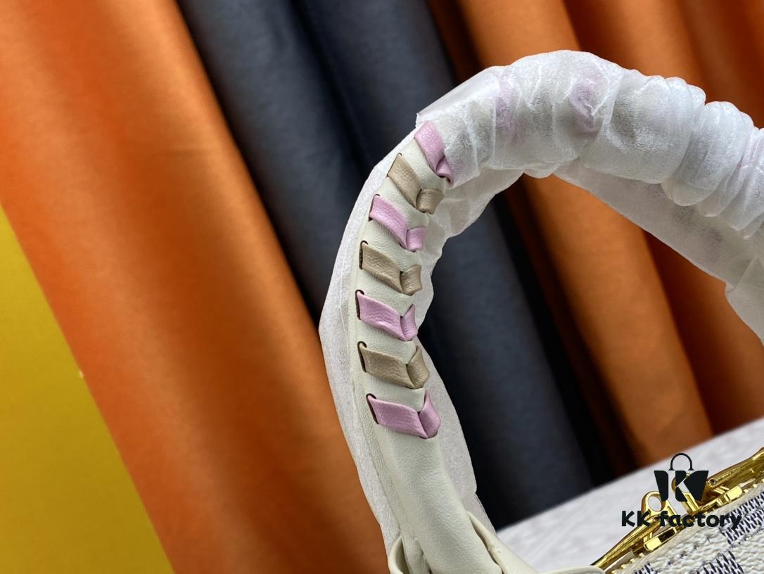 Upgraded Original Version Exclusive Real Shot 2022 New Style Shell Checkered White Woven Wrist Bag N45294 M53152