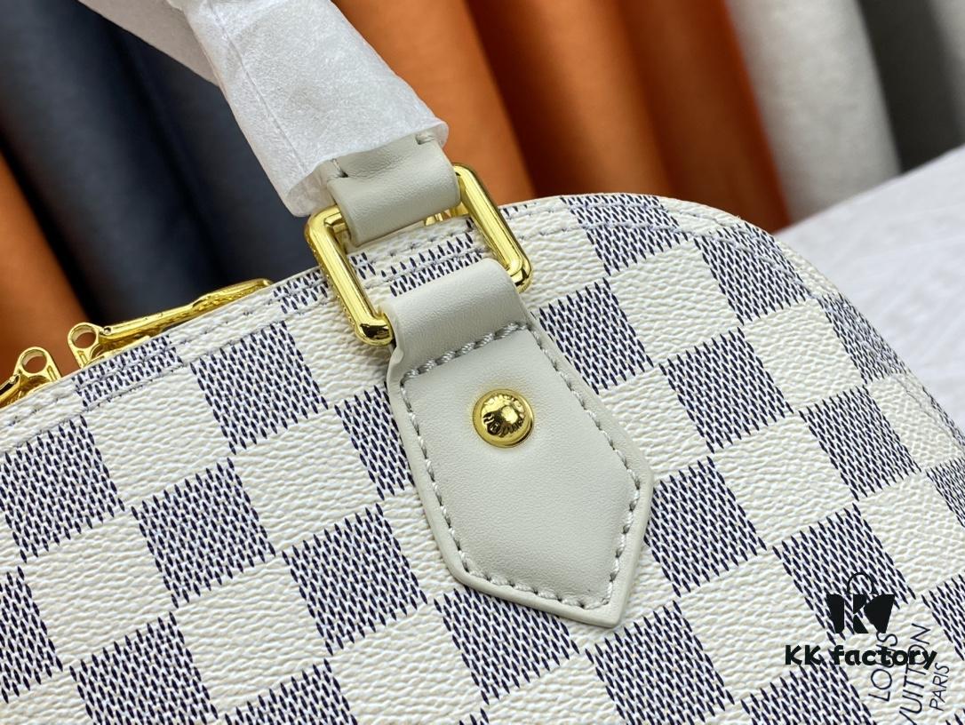 Upgraded Original Version Exclusive Real Shot 2022 New Style Shell Checkered White Woven Wrist Bag N45294 M53152
