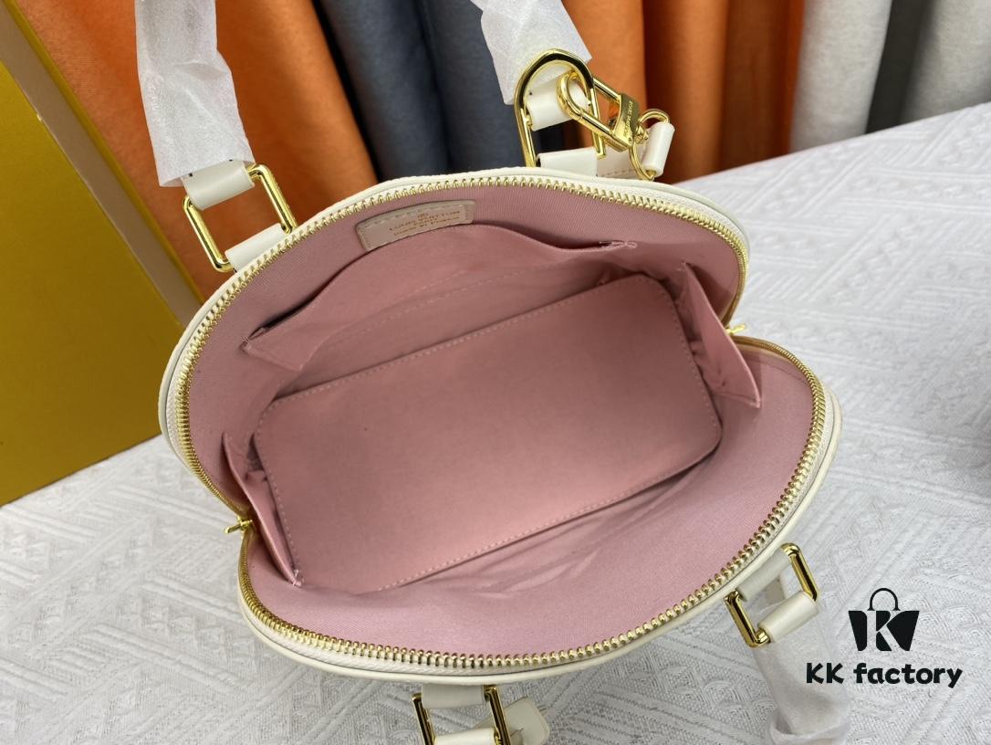 Upgraded Original Version Exclusive Real Shot 2022 New Style Shell Checkered White Woven Wrist Bag N45294 M53152