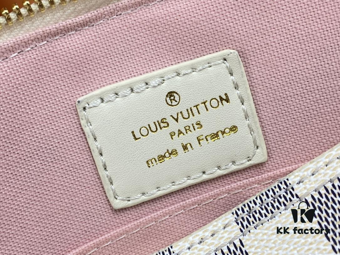 Upgraded Original Version Exclusive Real Shot 2022 New Style Shell Checkered White Woven Wrist Bag N45294 M53152