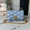 Top-tier Original Order Exclusive Real-shot M24186 M22891 Light Blue Full Leather Quilted Chain Bag Series GO-14 Teist Medium Handbag M22890
