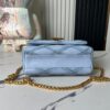 Top-tier Original Order Exclusive Real-shot M24186 M22891 Light Blue Full Leather Quilted Chain Bag Series GO-14 Teist Medium Handbag M22890