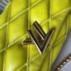 693087146e68136f4d9a868a Top Quality Original Order Exclusive Real Shot M22891 Lemon Yellow Full Leather Diamond Quilted Chain Bag Series GO-14 Teist Medium Handbag M22890