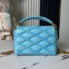 Top-tier Original Design Exclusive Real-shot M24165 M22891 Aqua Blue Full Leather Quilted Chain Bag Series GO-14 Teist Medium Handbag M22890