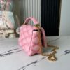 Top-tier Original Order, Exclusive Real-shot M24465 M22891 Pink Full Leather Quilted Chain Bag Series GO-14 Teist Medium Handbag M22890