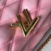 Top-tier Original Order, Exclusive Real-shot M24465 M22891 Pink Full Leather Quilted Chain Bag Series GO-14 Teist Medium Handbag M22890