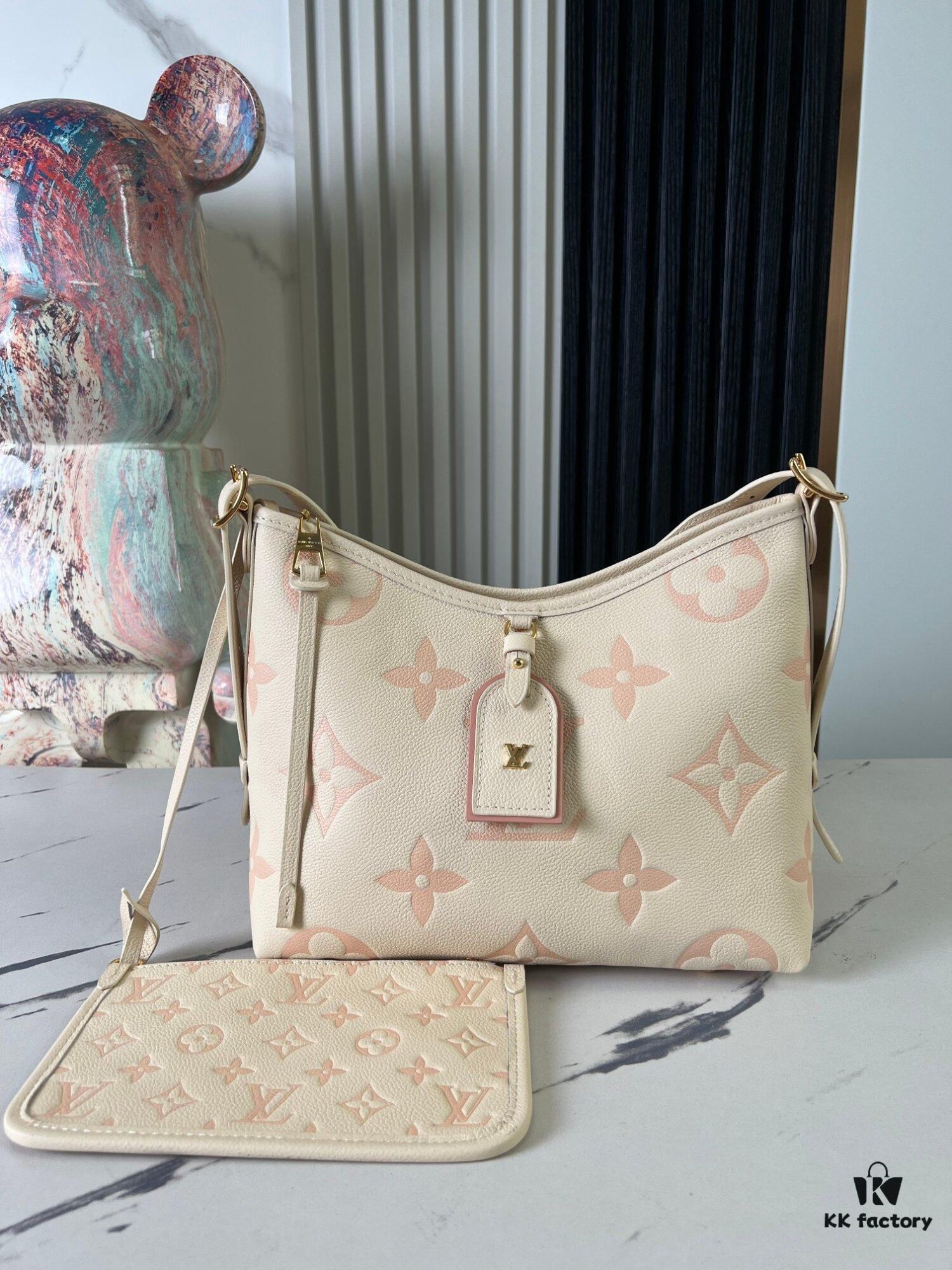 Top Quality Original Order Exclusive Real Shot M46288 Milky Beige Chocolate 24141 Full Leather Shoulder Shopping Bag Series CarryAll Small Handbag - LV Milky Way M46288 White/Pink (Silkscreen) Small Bag