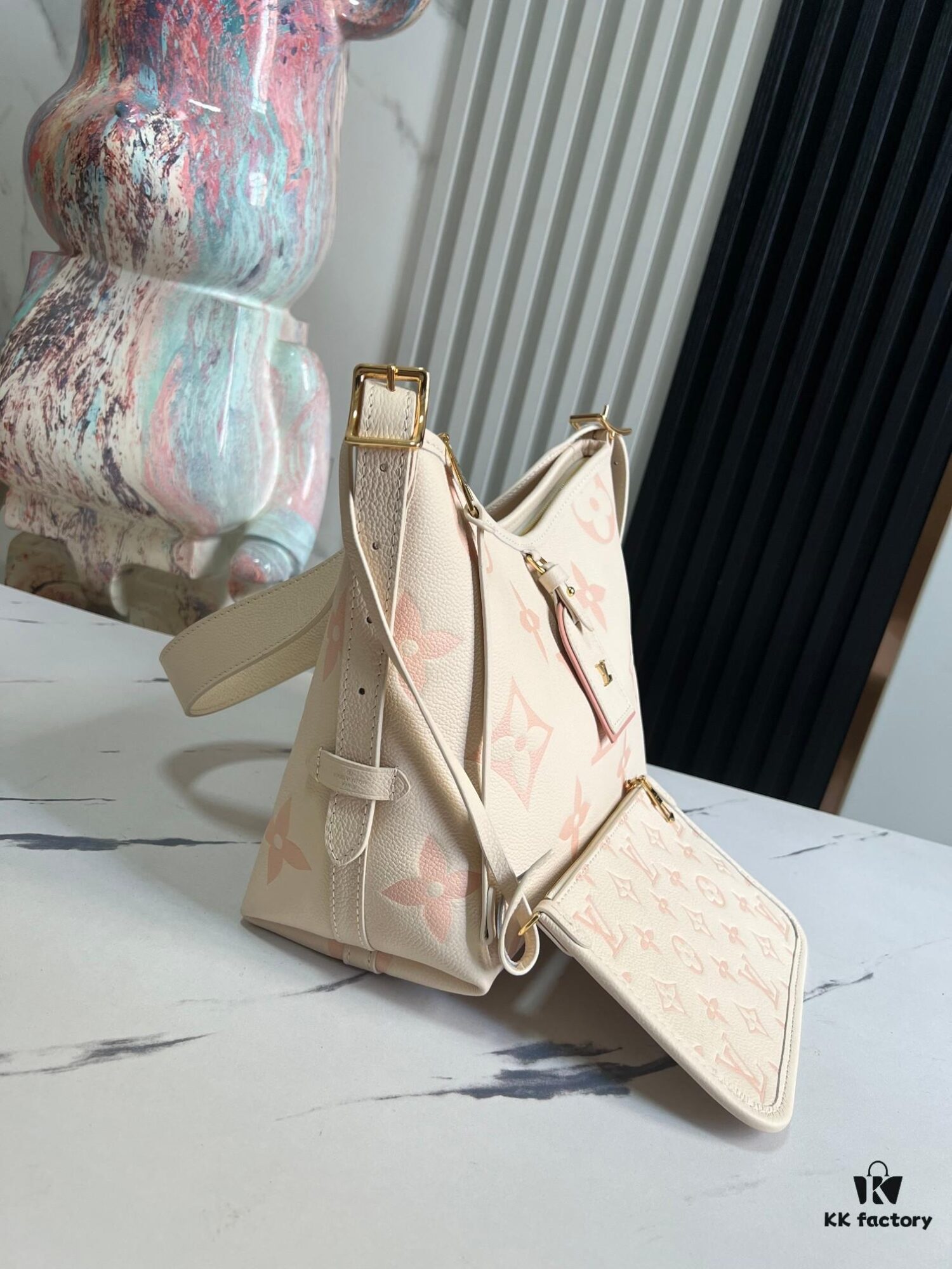 Top Quality Original Order Exclusive Real Shot M46288 Milky Beige Chocolate 24141 Full Leather Shoulder Shopping Bag Series CarryAll Small Handbag - LV Milky Way M46288 White/Pink (Silkscreen) Small Bag