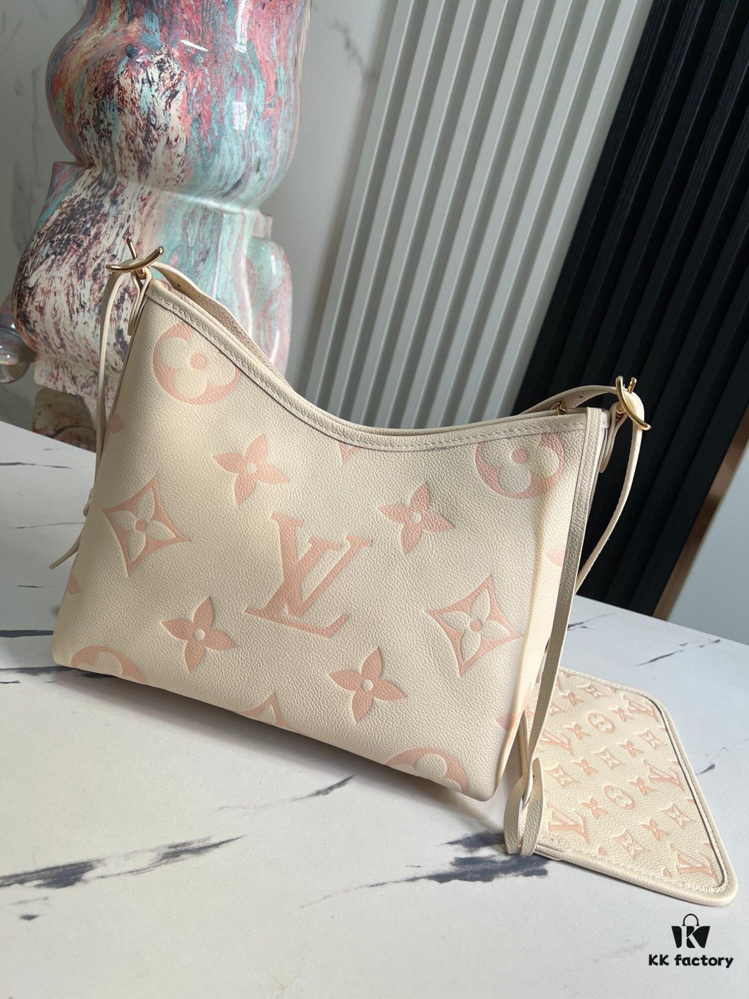 Top Quality Original Order Exclusive Real Shot M46288 Milky Beige Chocolate 24141 Full Leather Shoulder Shopping Bag Series CarryAll Small Handbag - LV Milky Way M46288 White/Pink (Silkscreen) Small Bag