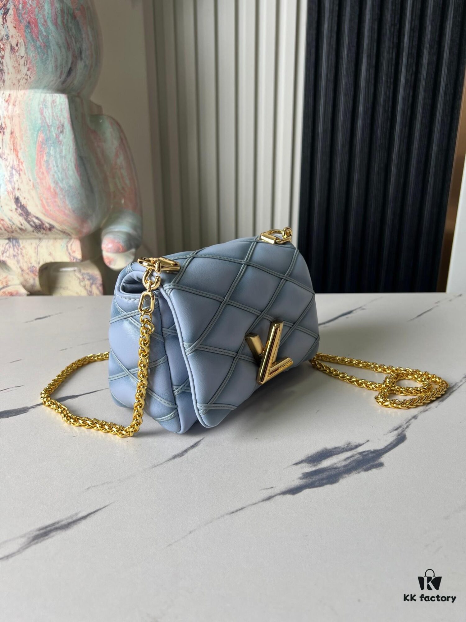 Top-tier Original Order Exclusive Real-shot M83071 Misty Blue M23625 M82752 Full Leather Chain Bag Series PICO GO-14 Handbag