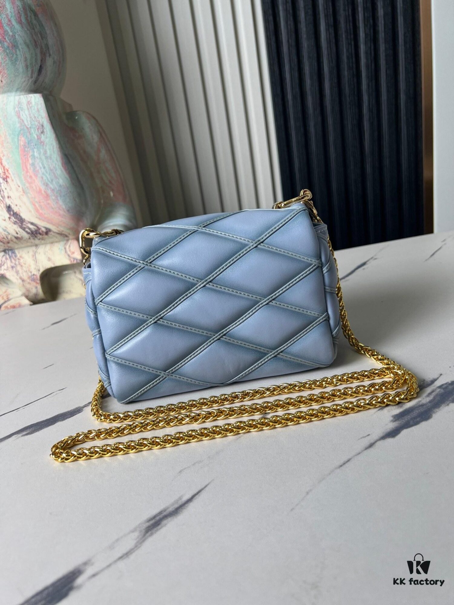 Top-tier Original Order Exclusive Real-shot M83071 Misty Blue M23625 M82752 Full Leather Chain Bag Series PICO GO-14 Handbag