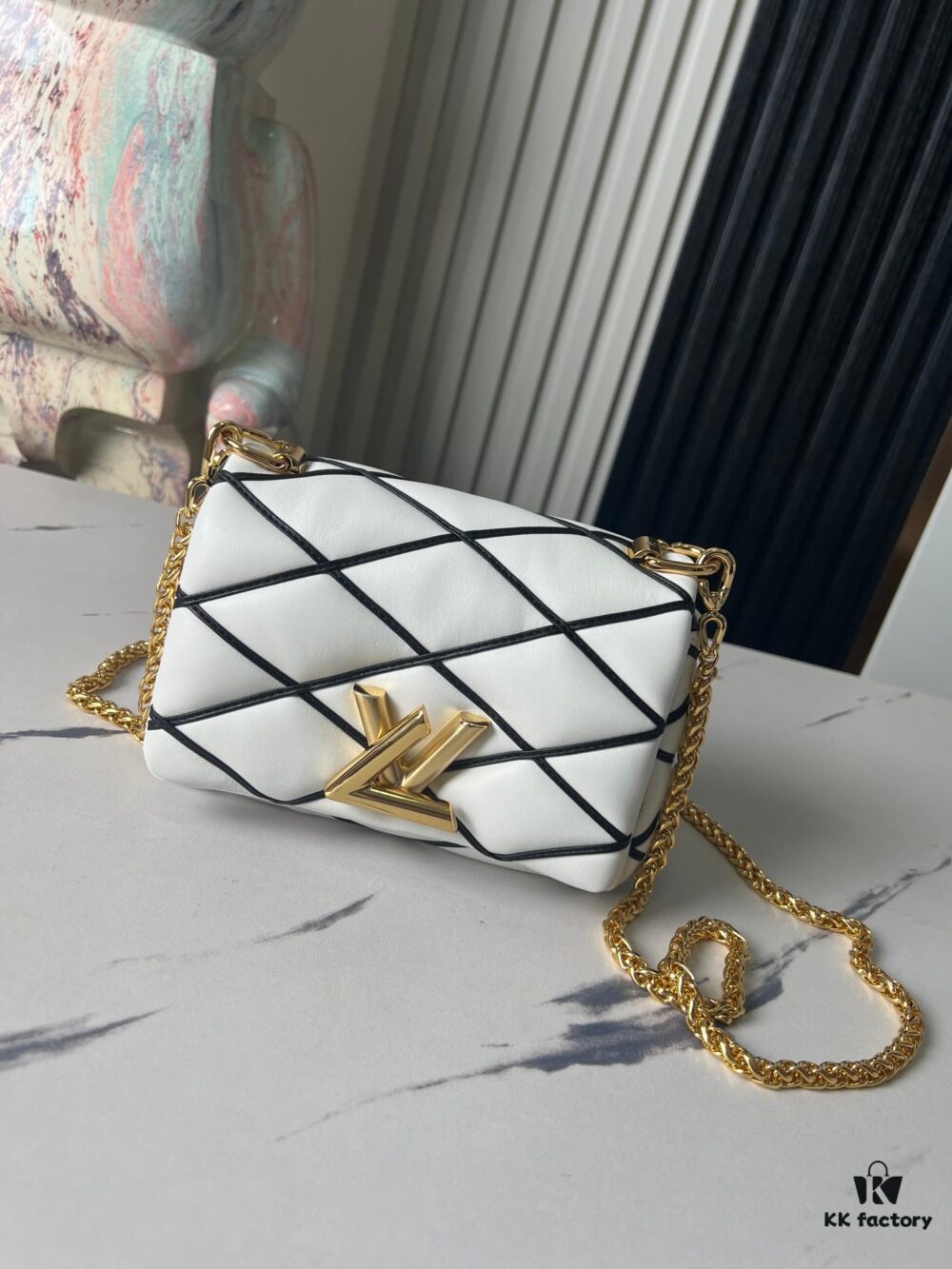 Top-tier Original Order Exclusive Real Photos M23762 White M23625 M82752 Full Leather Chain Bag Series PICO GO-14 Handbag