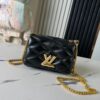 693087496e68136f4d9a86e7 Top Quality Original Order Exclusive Real Shot M23625 Black Full Leather Chain Bag Series PICO GO-14 Handbag