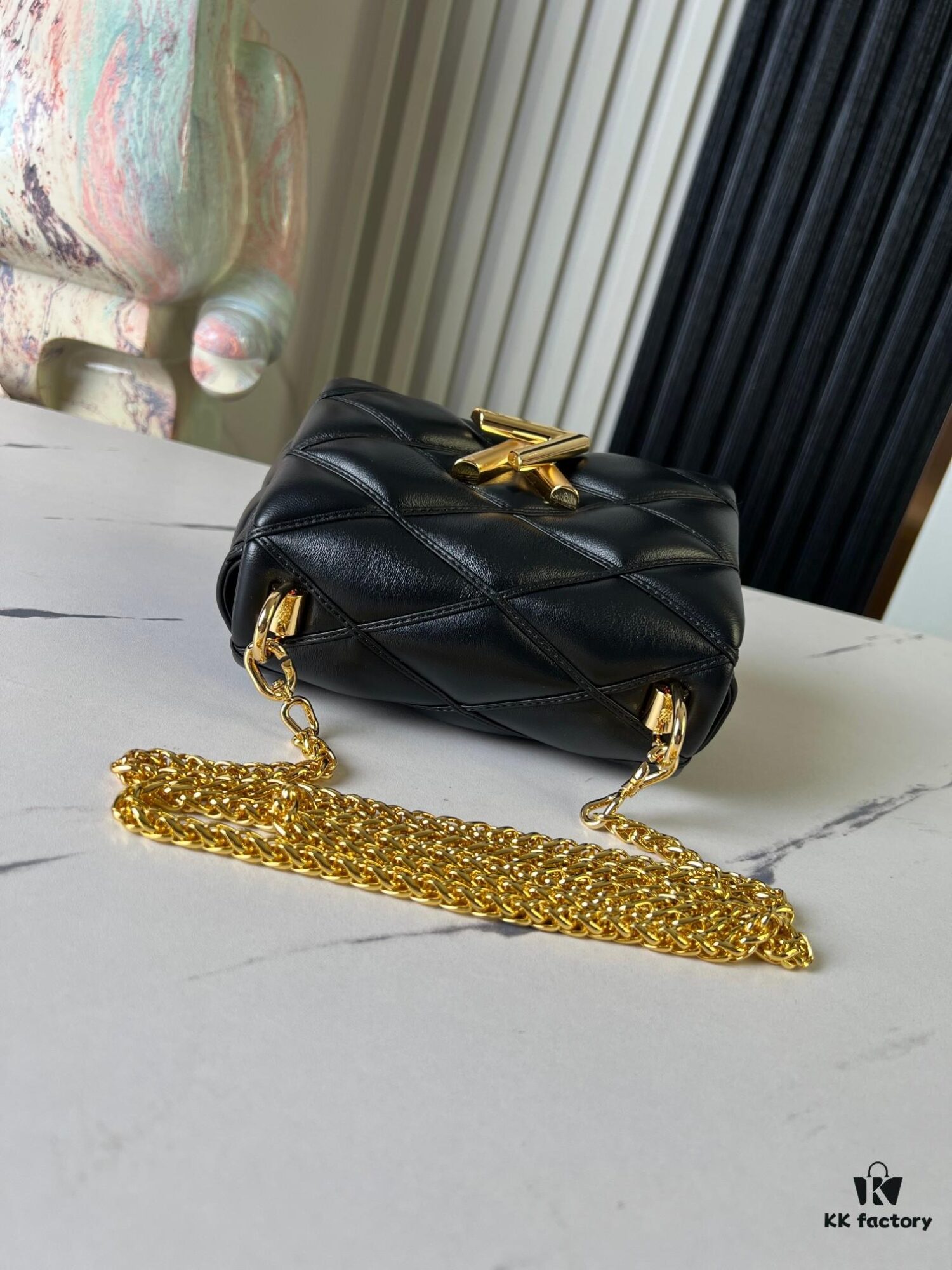6930874c6e68136f4d9a86ee Top Quality Original Order Exclusive Real Shot M23625 Black Full Leather Chain Bag Series PICO GO-14 Handbag