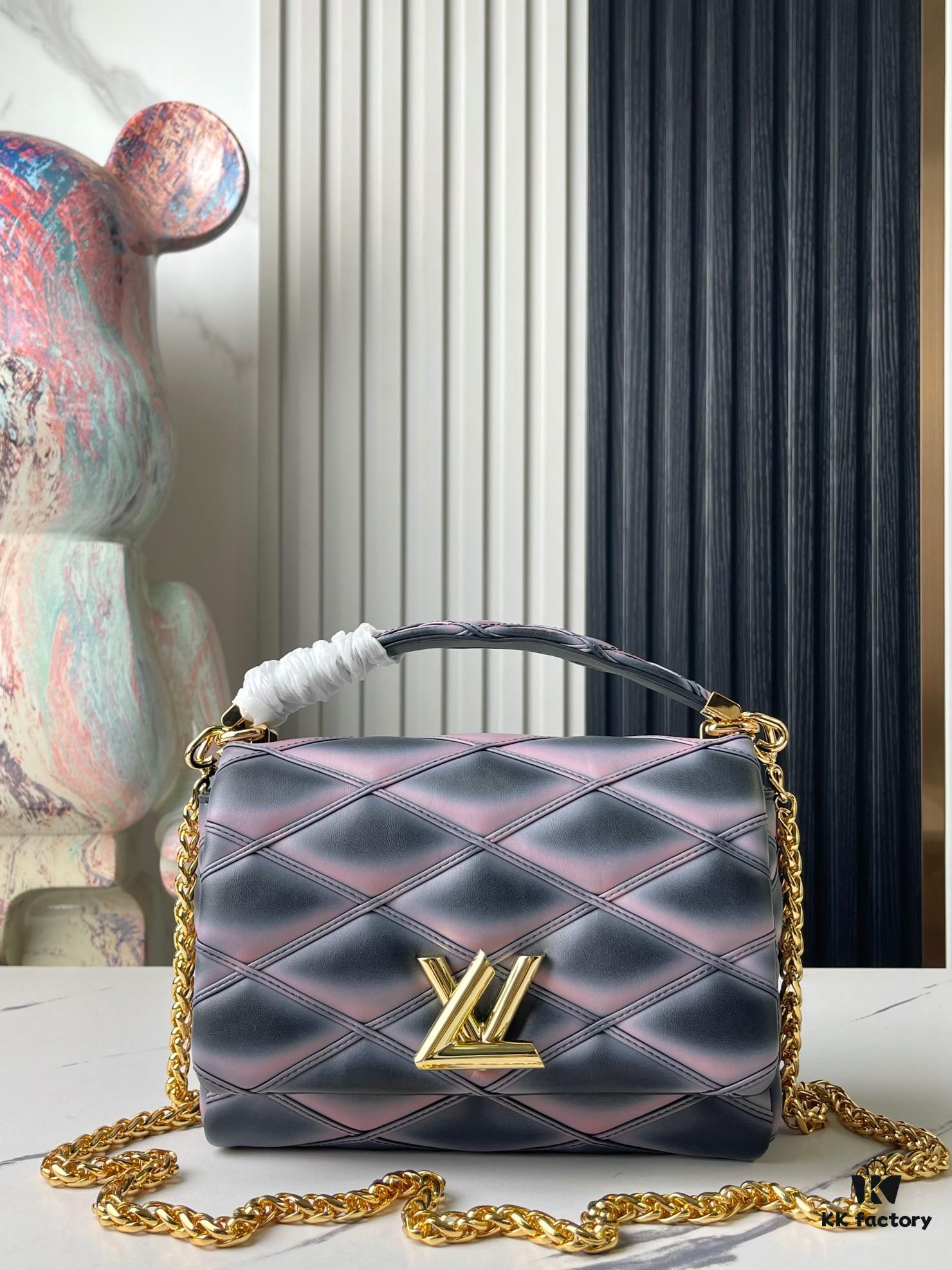 Top Quality Original Design Exclusive Real Shot M23569 M22891 Black Gradient Full Leather Diamond Quilted Chain Bag Series GO-14 Teist Medium Handbag M22890