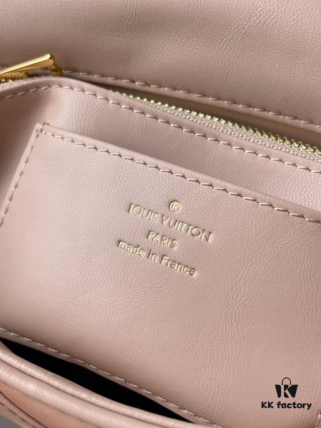 Top-Quality Original Order Exclusive Real Shot M24465 M22891 Beige Full Leather Quilted Chain Bag Series GO-14 Teist Medium Handbag M22890