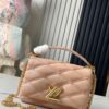Top-Quality Original Order Exclusive Real Shot M24465 M22891 Beige Full Leather Quilted Chain Bag Series GO-14 Teist Medium Handbag M22890
