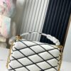 Top-tier Original Order, Exclusive Real Photography: M22890 White Full Leather Quilted Chain Bag Series GO-14 Teist Medium Handbag M22891
