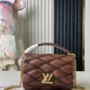 GO-14 Medium Caramel-Colored Bag M22890 from the Full-Grain Quilted Chain Bag Series