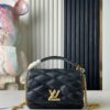 Top-tier Original Order Exclusive Real Shot M22891 Black Full Leather Quilted Chain Bag Series GO-14 Teist Medium Handbag M22890