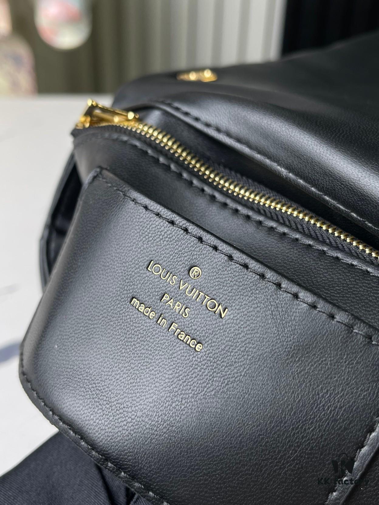 Top-tier Original Order Exclusive Real Shot M22891 Black Full Leather Quilted Chain Bag Series GO-14 Teist Medium Handbag M22890