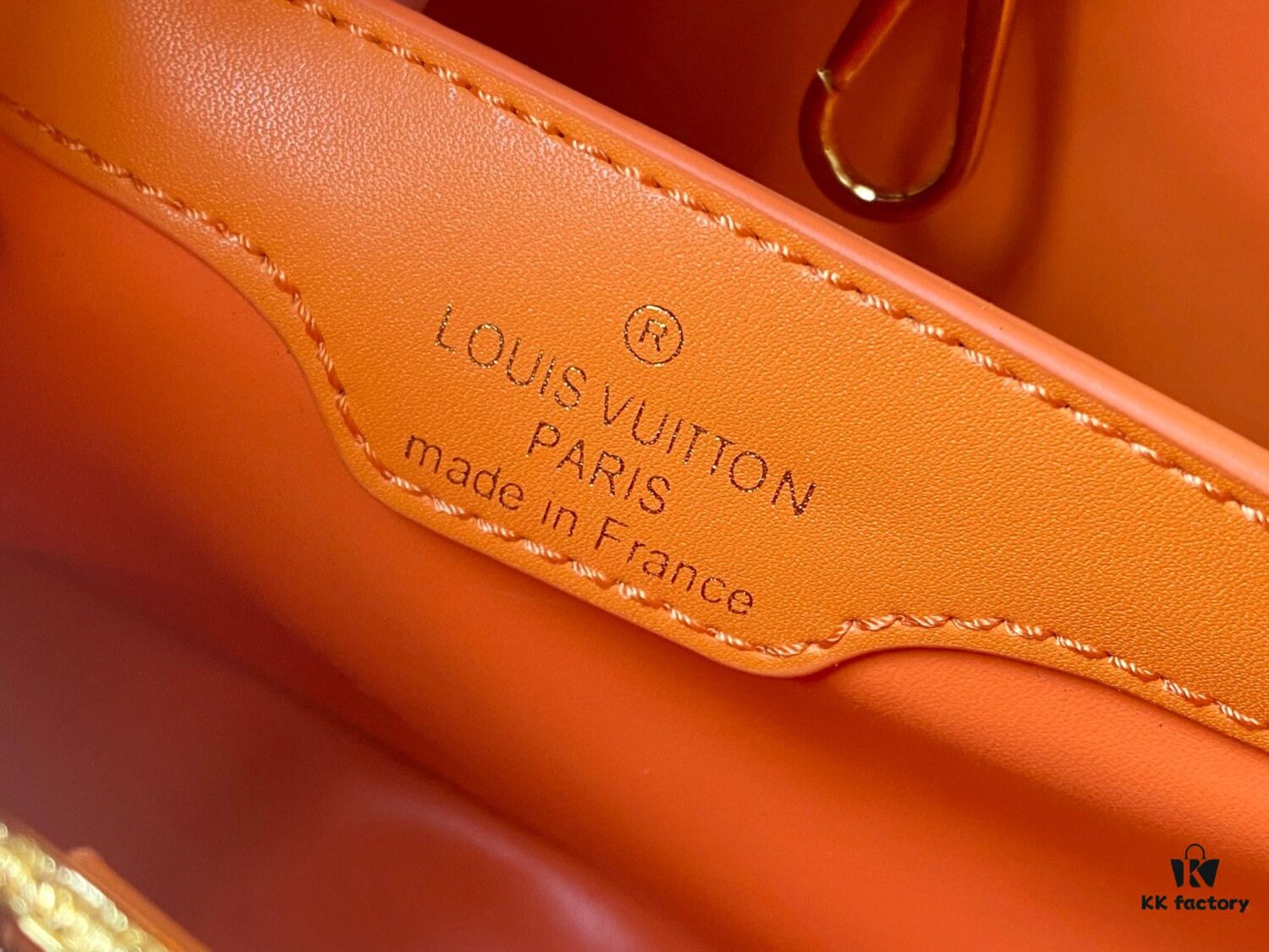 Upgraded M20742 LV Broderie Anglaise Embroidered Gold Button Capucines BB Bag