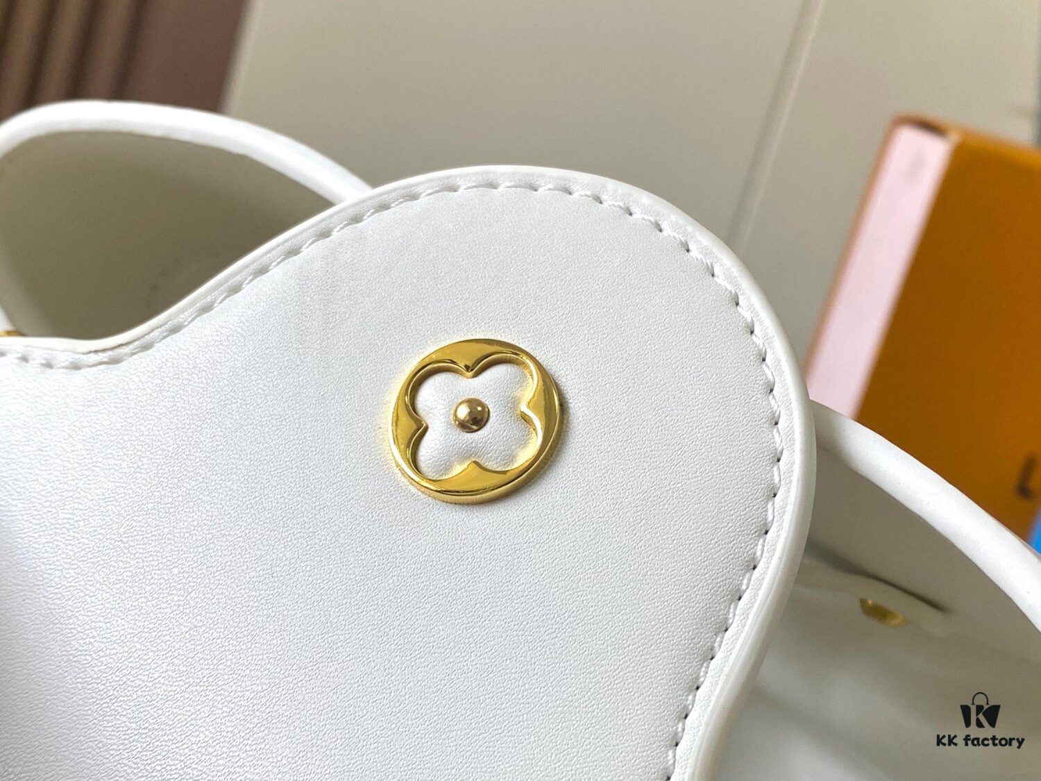 Upgraded M20742 Broderie Anglaise Embroidered Gold Button Capucines BB Bag