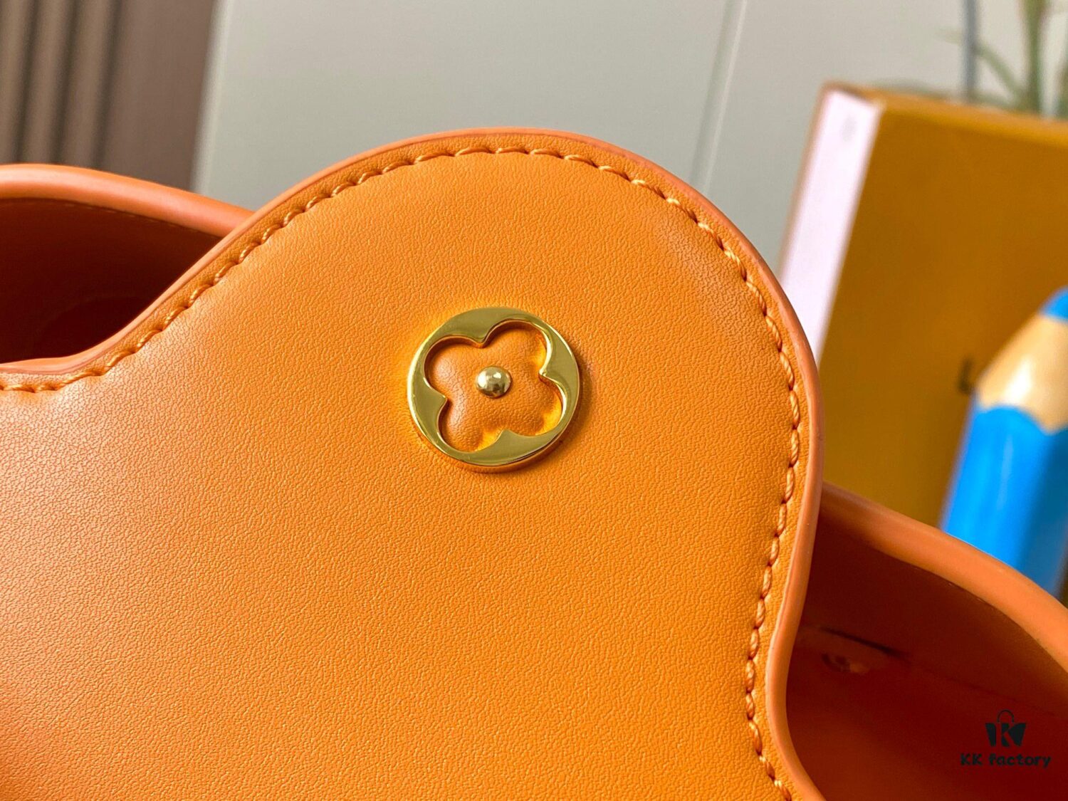 Upgraded M20742 LV Broderie Anglaise Embroidered Gold Button Capucines BB Bag