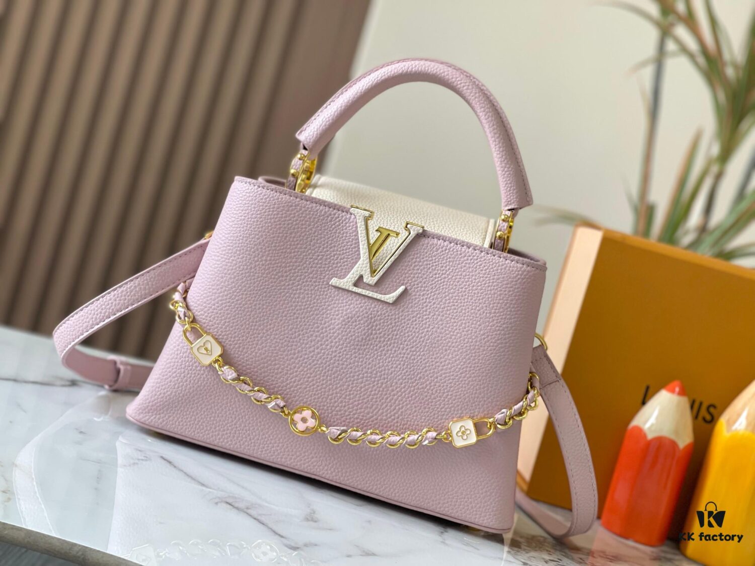 Upgraded M23951 Purple Capucines MM with Lovelock Chain