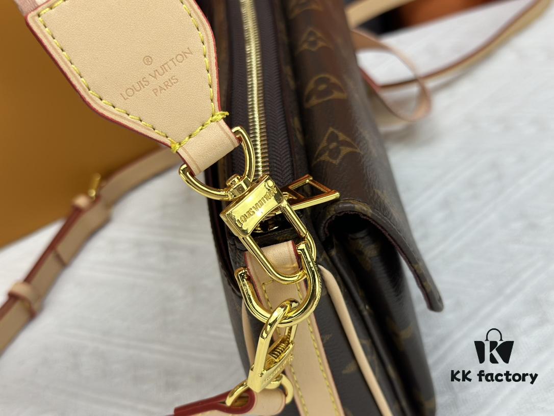 Authentic Development, Full Steel Hardware 👏👏 Vibe Handbag Inspired by the 2003 Viva-cité Bag in Monogram Canvas with Compact Design