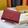 M62157/62158 Soft Leather Wallet with LV Logo Wrap, Inspired by Iconic Design Lines