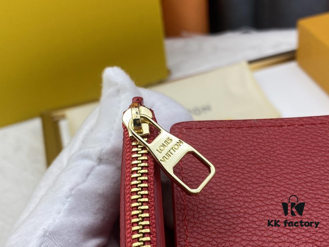 M62157/62158 Soft Leather Wallet with LV Logo Wrap, Inspired by Iconic Design Lines