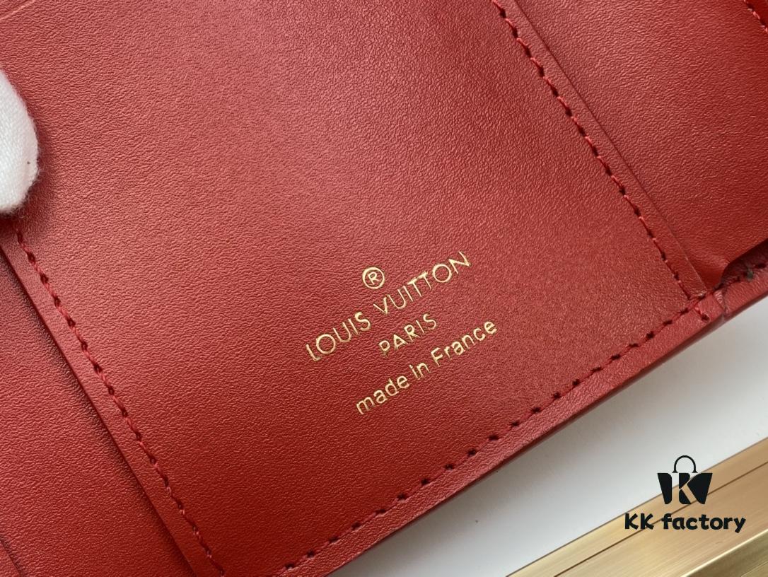 M62157/62158 Soft Leather Wallet with LV Logo Wrap, Inspired by Iconic Design Lines