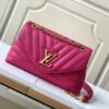 Haiyuan Original M58553 Rose Red LV New Wave Chain Bag with V-Shaped Quilting