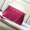 Haiyuan Original M58553 Rose Red LV New Wave Chain Bag with V-Shaped Quilting