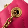 Haiyuan Original M58553 Rose Red LV New Wave Chain Bag with V-Shaped Quilting