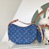 Exclusive Real Photo from Haiyuan Order - M46856 Denim Fabric Premium Quality M46828 Vintage LV Monogram 2024 New Arrival Cowhorn Strap Adjustable Pea Bag with Extra Pendant Mini Bag